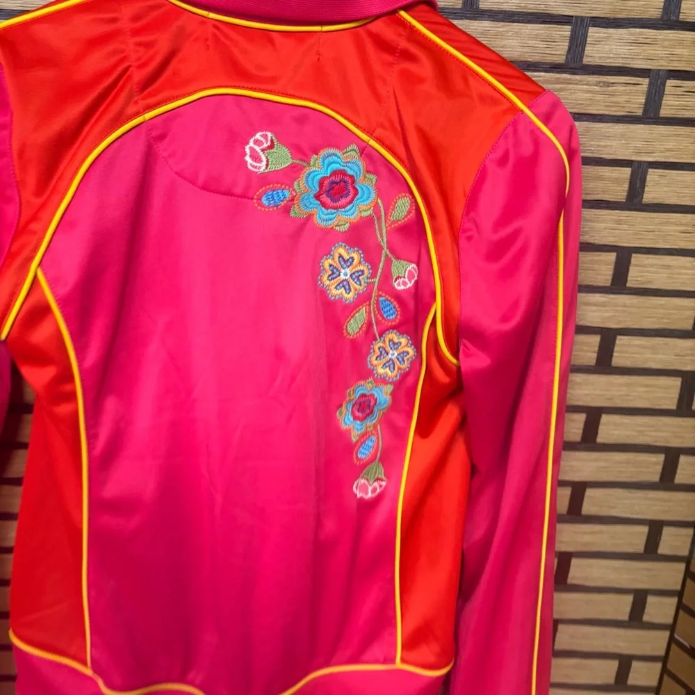 Johnny Was Orange And Pink Embroidered Jacket Size Medium‎ - Picture 6 of 11